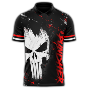 Polo mit Reissverschluss Punisher