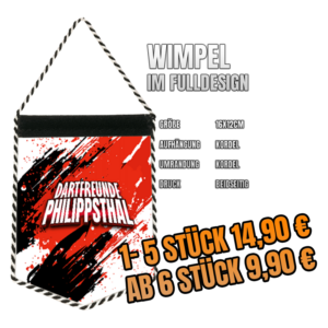 Wimpel 16x12cm